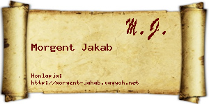 Morgent Jakab névjegykártya
